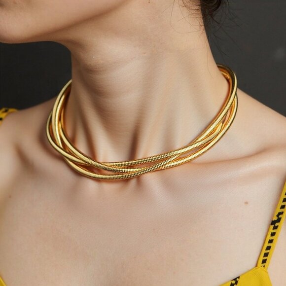 New winding snake chain necklace adjustable - Picture 1 of 4